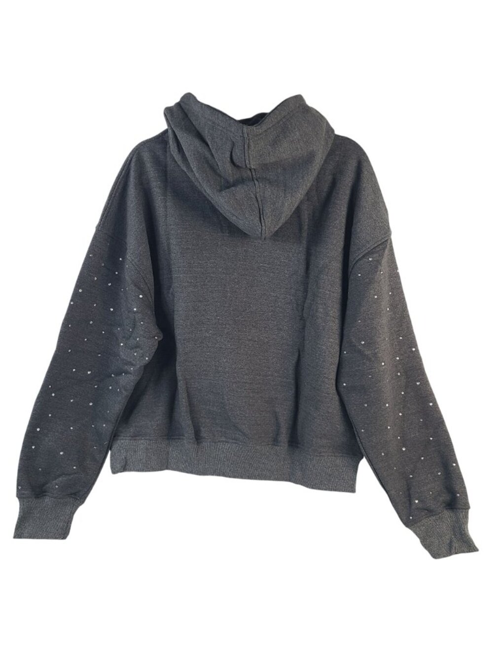 Make Today Great Oversized Charcoal Hoodie With Rhinestone Sleeves & Colorful - Picture 8 of 8